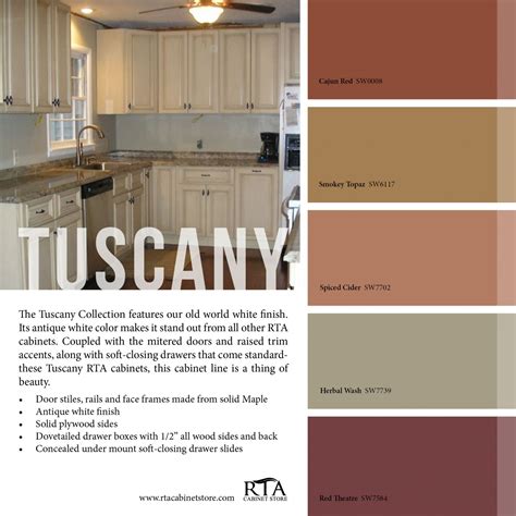 tuscan kitchen colors chart